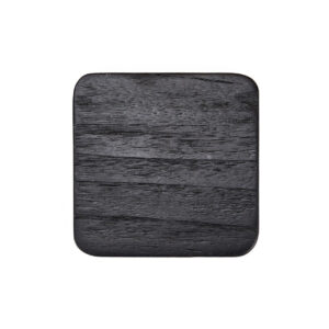 Dessous de verre en teck rustique noir