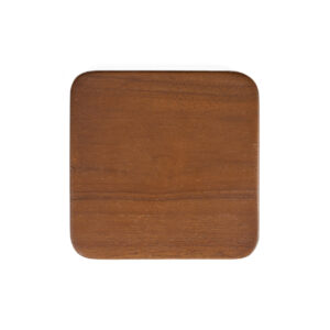 Dessous de verre en teck lisse – Brun foncé