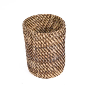 Porte-couverts colonial en rotin naturel