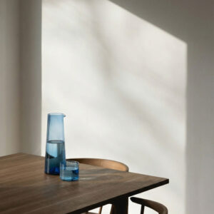 Carafe en verre recyclé – Bleu Azure