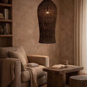 Suspension en rotin Oasis Tower – Noyer foncé – XL — vue 2