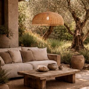 Suspension Cloche en Rotin Naturel — vue 2