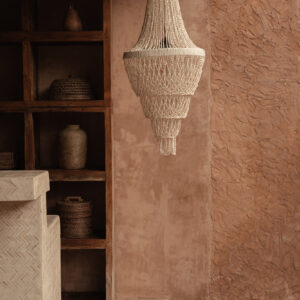 Lustre en coquillages naturels – Grand modèle