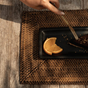Set de table rectangulaire Colonial en rotin naturel — vue 2