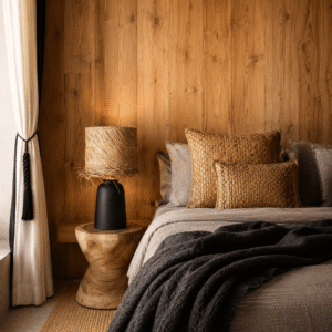 Lampe de table Pandan – Noir Naturel — vue 2