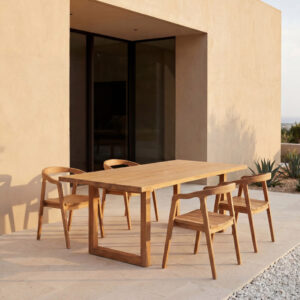 Table de jardin Imola en teck — vue 2