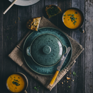 Assiette plate Aqua en grès — vue 2