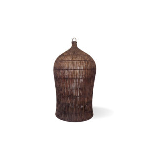 Suspension tressée The Woven Bell - Noyer foncé - M