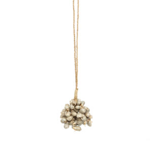 Pompon en coquillages gris - lldeco
