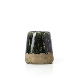cache pot conique vert béton – s
