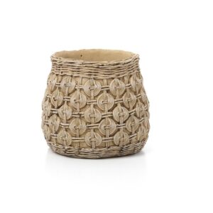 cache pot en béton motif nœud – grand