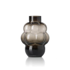 vase grappe en verre recyclé – gris foncé – grand