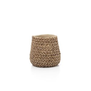 cache pot en ciment tressé – naturel – s