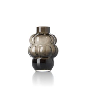 vase grappe en verre recyclé – gris fumé – m