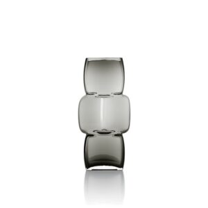 vase cubes en verre recyclé – gris anthracite – m