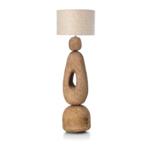 Lampadaire Lampatha Christie – Papier ton terre – XL