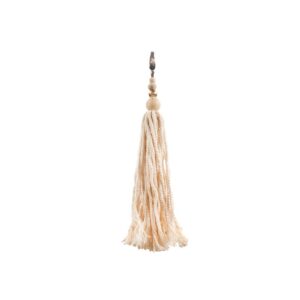 Porte-clés en coton et bois Naturel