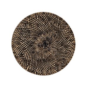 Set de table rond Kito – Rotin naturel et noir