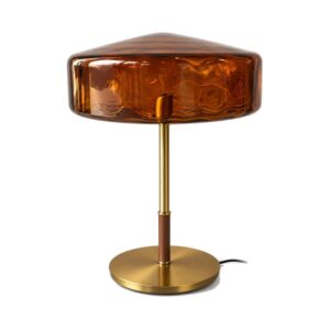 Lampe à poser Cognac – Verre – L