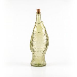 Carafe Poisson en verre recyclé Topaze clair
