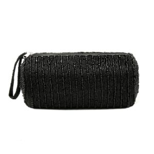 Trousse en perles Noir
