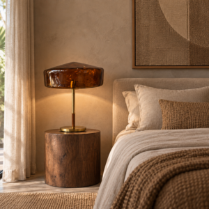 Lampe à poser Cognac – Verre – L, vue 2