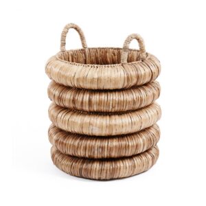 Grand panier Chunky en jacinthe d'eau Naturel
