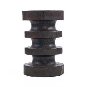 Table d'appoint Mocha Rings Noyer foncé