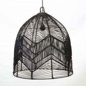 Suspension Bala en rotin Noir L