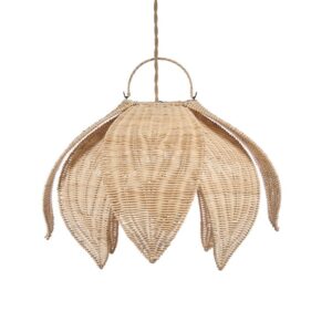 Suspension Flower – Rotin naturel