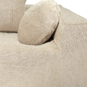 Banquette méridienne en lin grosse trame Slow Daybed Naturel, vue 2