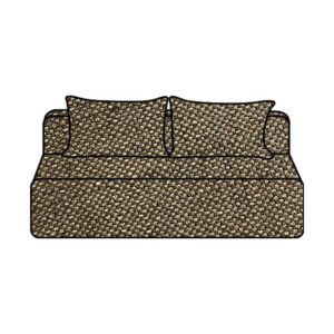 Canapé 3 places sans accoudoirs en lin et coton Slow Geek Chestnut