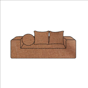 Canapé 3 places en lin et coton Urban Coopl Terracotta