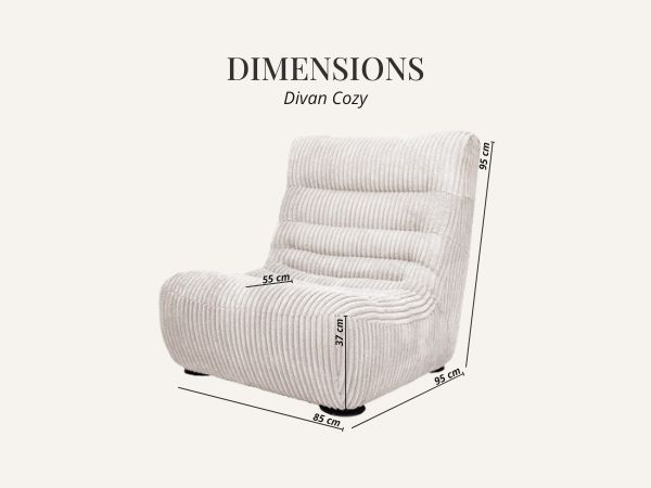 Divan Cozy, dimensions