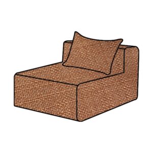 Chauffeuse en lin et coton Slow Solo Terracotta