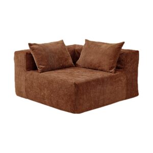 Module d'angle en velours côtelé Slow Coin Hazel