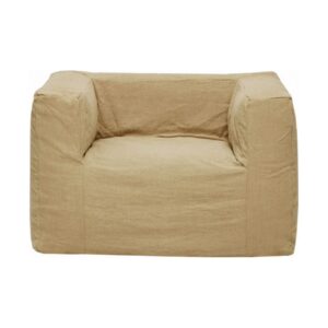 Fauteuil en lin lavé Slow Cub Savane