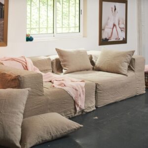 Module d'angle en velours lisse Slow Coin Wolf, vue 2
