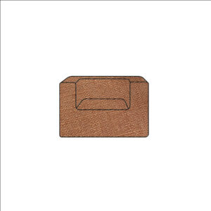 Fauteuil en lin et coton Slow Cub Terracotta