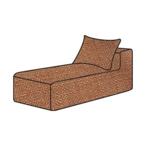 Méridienne en lin et coton Slow Chill Terracotta