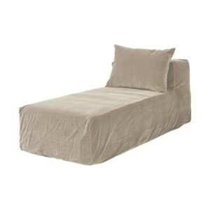 Méridienne en velours lisse Slow Chill Wolf