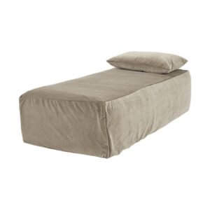Banquette méridienne en velours lisse Slow Daybed Wolf