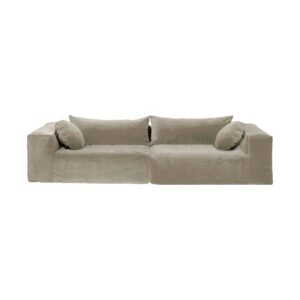 Canapé 4 places en velours lisse Slow Family Wolf