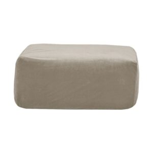 Pouf repose-pieds en velours lisse Slow Pouf Wolf