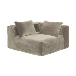 Module d'angle en velours lisse Slow Coin Wolf