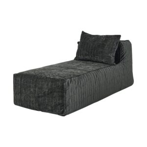 Méridienne en velours froissé Slow Chill Anthracite