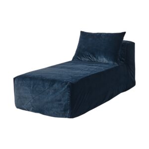 Méridienne en velours royal Slow Chill Pétrole