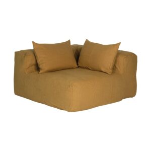 Module d'angle en lin lavé Slow Coin Butternut