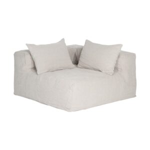 Module d'angle en lin lavé Slow Coin Chalk