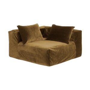 Module d'angle en velours royal Slow Coin Forest
